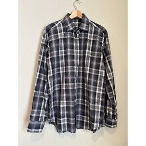 Bugatachi Uomo Size M Shaped Fit Mens Button Down Paisley Shirt Long Sleeve